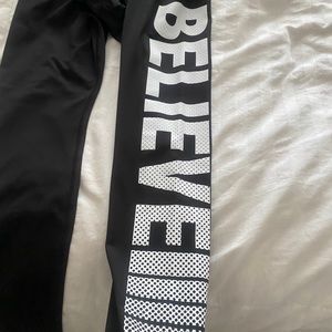Black believe leggings